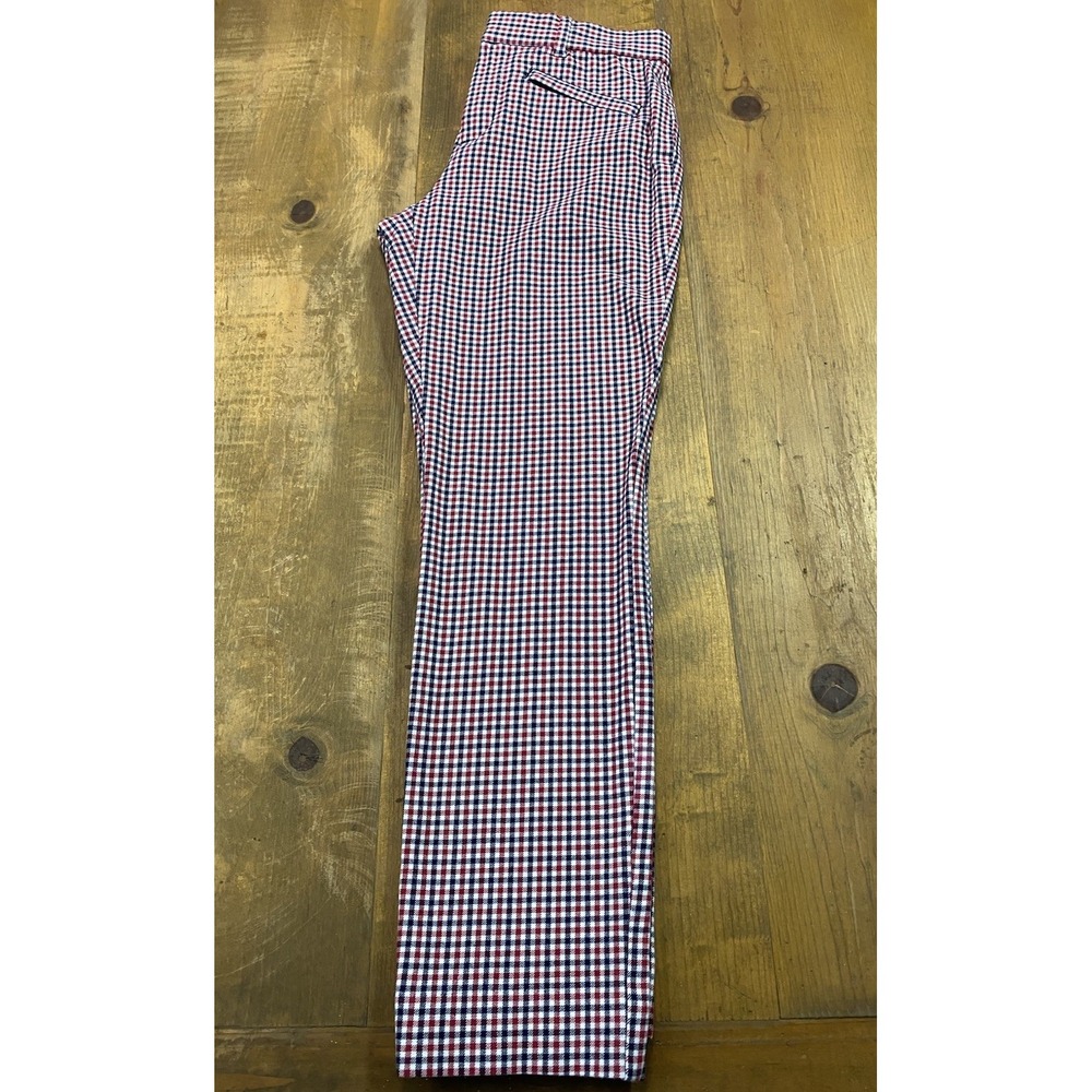 GAP High Waisted Pixie Red, White Size 4 Plaid Wo… - image 3